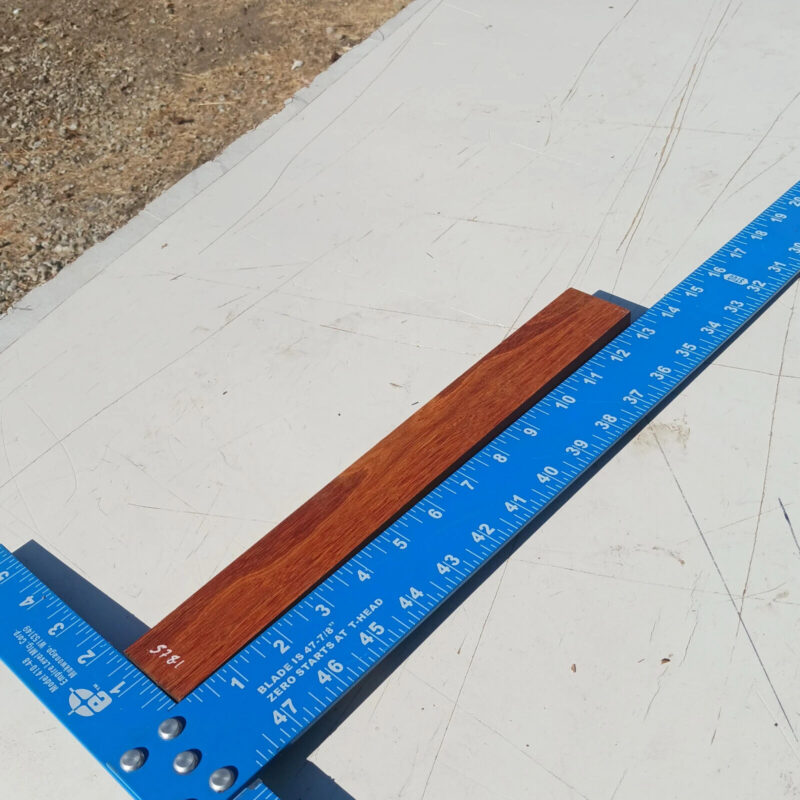 Dimensional Lumber 31 Braziliian Pernambuco G2 0.625x1.625x13.125 Blank Wood for Woodworking Projects