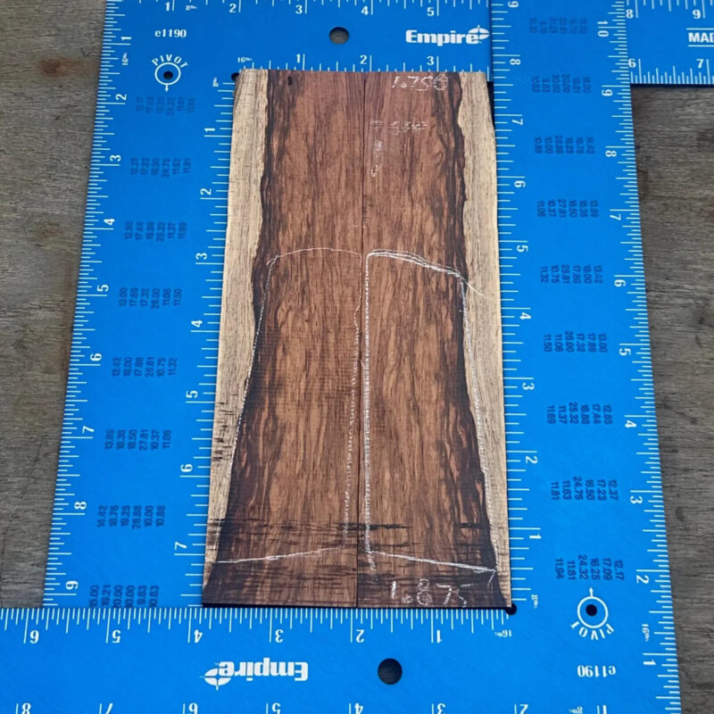Dimensional Lumber 118 Honduran Rosewood 0.38x3.875x7.5 Blank for Wood Art Projects