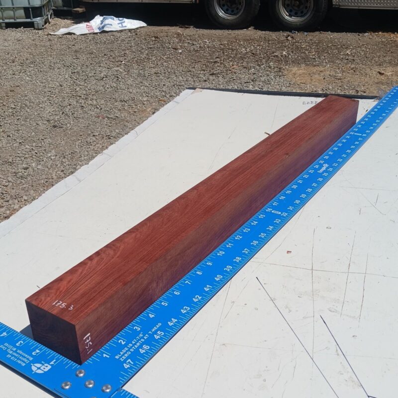 Honduran Rosewood G1 2.625x2.75x34.625 Blank Wood for Woodworking Projects 5 57 334