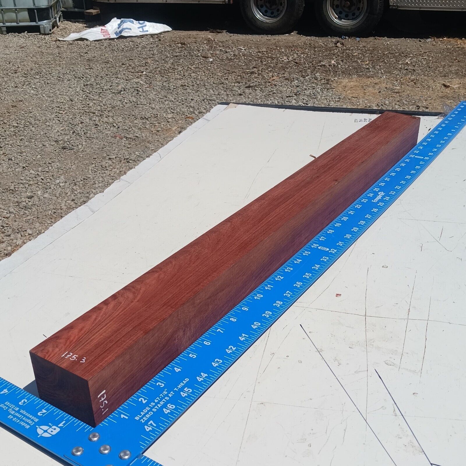 Honduran Rosewood G1 2.625x2.75x34.625 Blank Wood for Woodworking Projects 2 Honduran Rosewood G1 2.625x2.75x34.625 Blank Wood for Woodworking Projects - Image 2