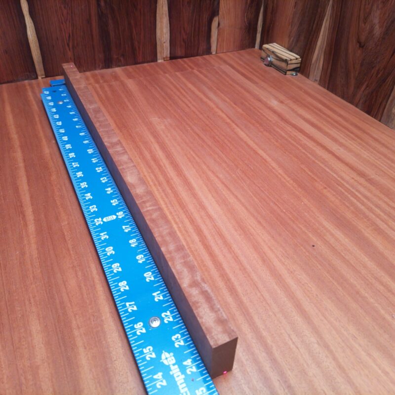 Bubinga isn't just wood; it's a fashion statement! Transform it into a custom guitar neck or decorative wall art— voila! You’ve got high-end elegance in every inch. From chopping boards to artistic puzzles, the possibilities are endless (and fabulous)! Who knew wood could be the center of attention, right? This piece of Bubinga measures 0.7 inches by 1.8 inches by 24.5 inches, offering a high-quality option for a variety of woodworking projects.