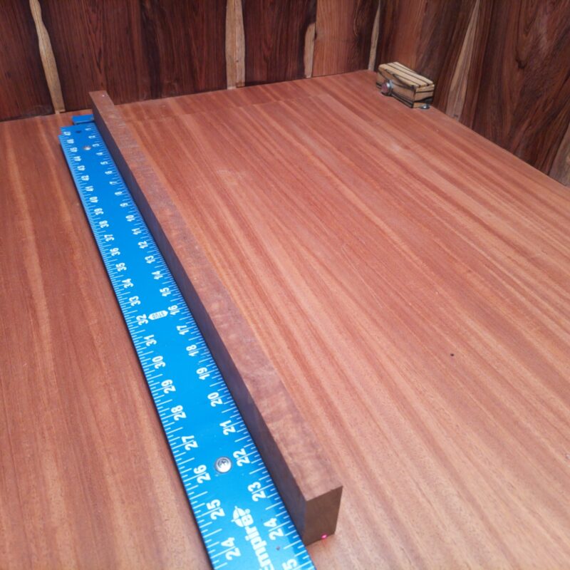 Bubinga isn't just wood; it's a fashion statement! Transform it into a custom guitar neck or decorative wall art— voila! You’ve got high-end elegance in every inch. From chopping boards to artistic puzzles, the possibilities are endless (and fabulous)! Who knew wood could be the center of attention, right? This piece of Bubinga measures 0.7 inches by 1.8 inches by 24.5 inches, offering a high-quality option for a variety of woodworking projects.