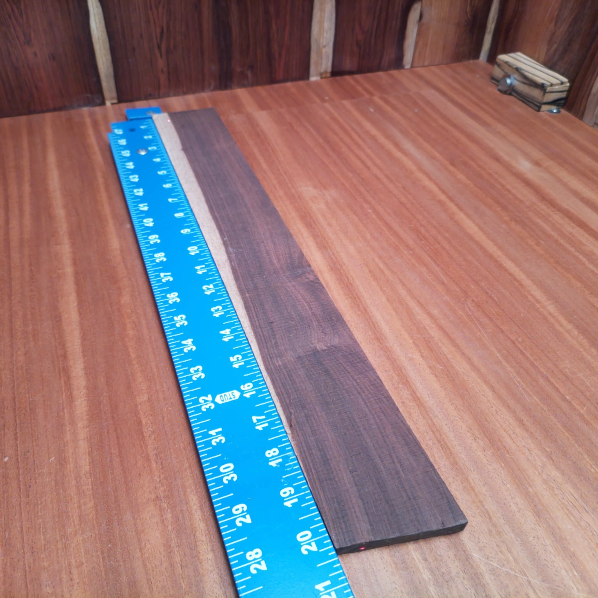 Amazon Rosewood Acoustic Quarter Sawn Fingerboard Blank 0.4" X 2.4" X 20.5" - ARAFBQ000664 1 Unlock your creativity with this quarter-sawn Amazon Rosewood blank, perfect for crafting stunning acoustic instruments. This premium wood boasts a rich sound and beautiful grain, making it ideal for luthiers who demand quality. Features a 0.4-inch thickness, making it easy to work with while crafting your next masterpiece! With durability and excellent tonal qualities, elevate your projects with this essential fingerboards blank. It is a Amazon Rosewood Acoustic Quarter Sawn fingerboard blank with dimensions of 20.5 x 2.4 x 0.4 inches.