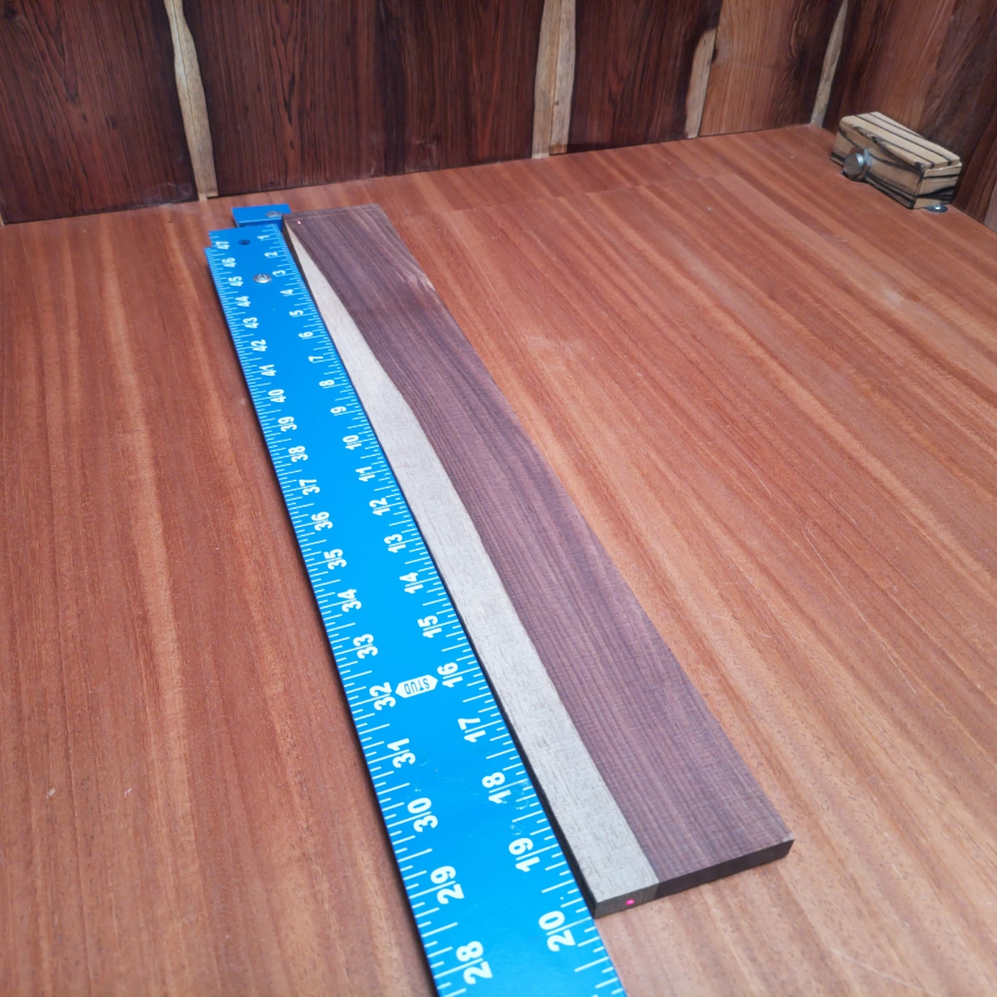 Amazon Rosewood Acoustic Quarter Sawn Fingerboard Blank 0.4" X 2.7" X 19.9" - ARAFBQ000670 1 Unlock your creativity with our quarter sawn Amazon Rosewood fingerboard blank! Perfect for luthiers, this gorgeous wood enhances sound quality and adds visual appeal. Its sturdy, resonant nature ensures optimal playability, making it an excellent choice for crafting unique instruments. Elevate your builds with this high-quality fingerboard blank that will surely impress musicians and woodworkers alike! It is a Amazon Rosewood Acoustic Quarter Sawn fingerboard blank with dimensions of 19.9 x 2.7 x 0.4 inches.