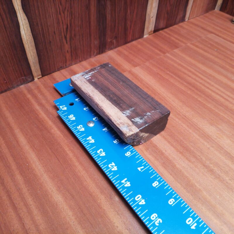 Discover endless possibilities with Amazon Rosewood: transform it into charming picture frames, exquisite jewelry boxes, and even luxurious guitar necks! Your creativity is the limit. Picture your guests sipping wine with custom stoppers, while admiring artisan chess pieces on your stylish coffee table. Whether it’s handy drawer pulls or streamlined tech gadgets, you’ll be whipping up delights with this wood. This piece of Amazon Rosewood measures 1.4 inches by 2.7 inches by 5.8 inches, offering a high-quality option for a variety of woodworking projects.