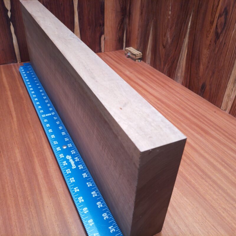 Claro Walnut 2.4" X 9.8" X 32.5" Wood Blank for Woodworking Projects - CWDL001229 7 Transform that Claro Walnut into a stunning charcuterie board or a rustic coat rack! Why not craft a wooden jewelry box or a decorative candle holder? With a touch of creativity, you can showcase your favorite memories in custom picture frames while adding a luxurious wine rack to your dining area! The possibilities are endless with this high-end wood. This piece of Claro Walnut measures 2.4 inches by 9.8 inches by 32.5 inches, offering a high-quality option for a variety of woodworking projects.