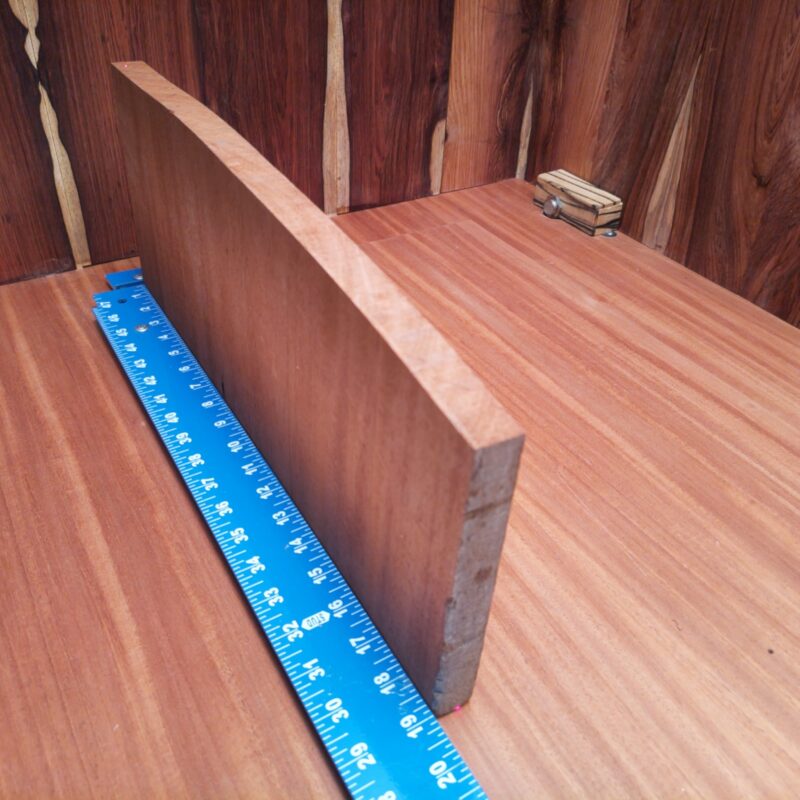With a stunning piece of Honduran Mahogany, the possibilities are endless! Transform it into a luxury picture frame, or impress your guests with a custom cutting board. Maybe you'd like to jazz up your living room decor with an artistic wall shelf, or even surprise your furry friend with a handcrafted pet feeding station! This wood is so versatile, it could easily steal the show in any project! This piece of Honduran Mahogany measures 0.9 inches by 6.2 inches by 18.8 inches, offering a high-quality option for a variety of woodworking projects.