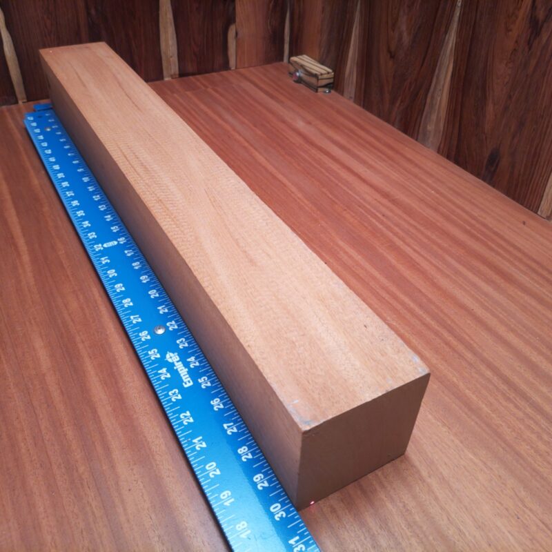 With Honduran Mahogany, you can create everything from sculptural centerpieces to stunning lamp bases. Imagine high-end decorative shelves holding your favorite keepsakes, or unique bookends made from this exquisite wood. The possibilities are endless—whether you want a rustic coat rack or a bespoke drawer handle, this luxurious material isn’t just beautiful; it’s practically begging to be crafted into something special! This piece of Honduran Mahogany measures 4.0 inches by 3.8 inches by 30.0 inches, offering a high-quality option for a variety of woodworking projects.