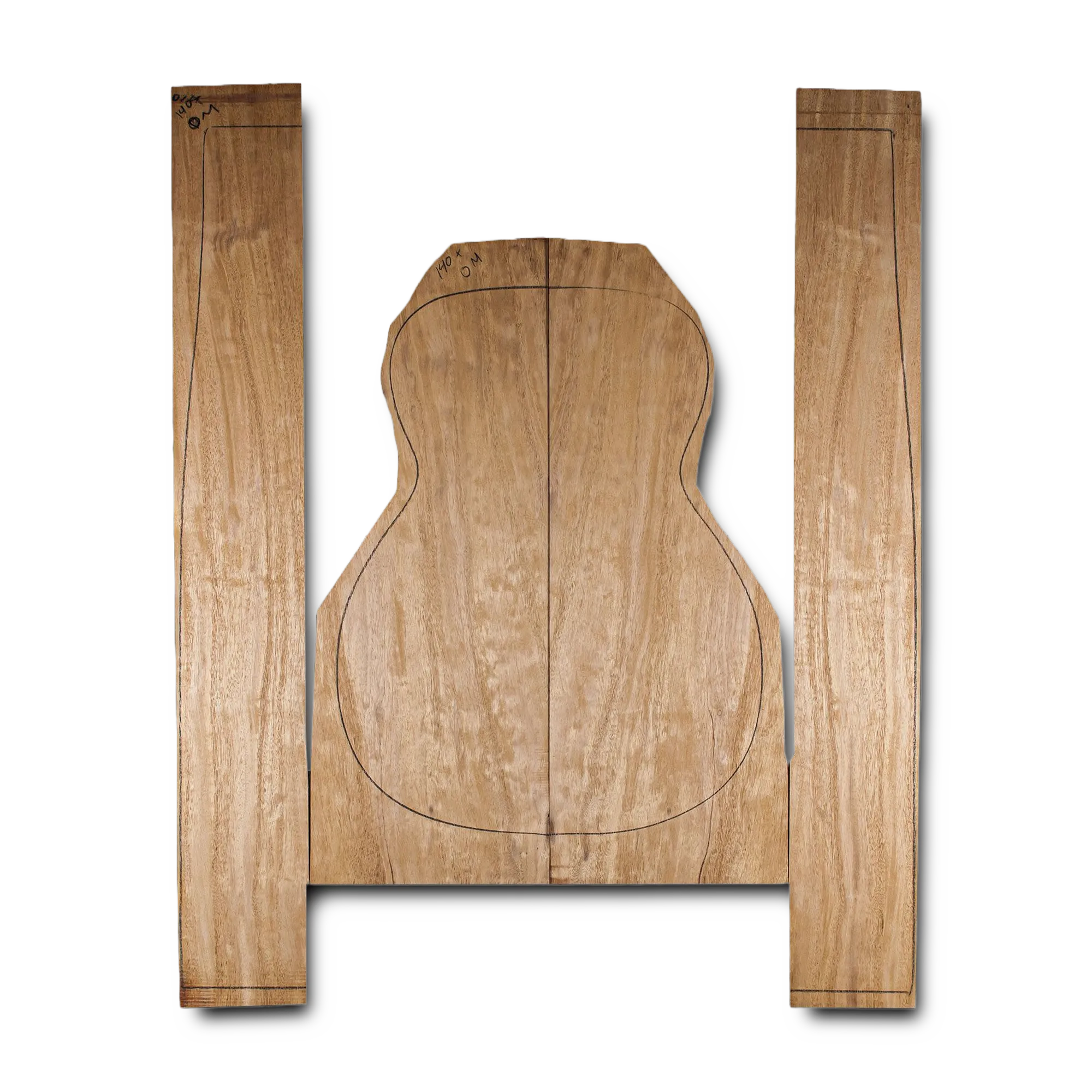 Honduran Mahogany Acoustic Guitar Back and Sides Orchestra Model (OM) Set - HMOM000546 1 Honduran Mahogany Acoustic Guitar Back and Sides Orchestra Model (OM) Set - HMOM000546