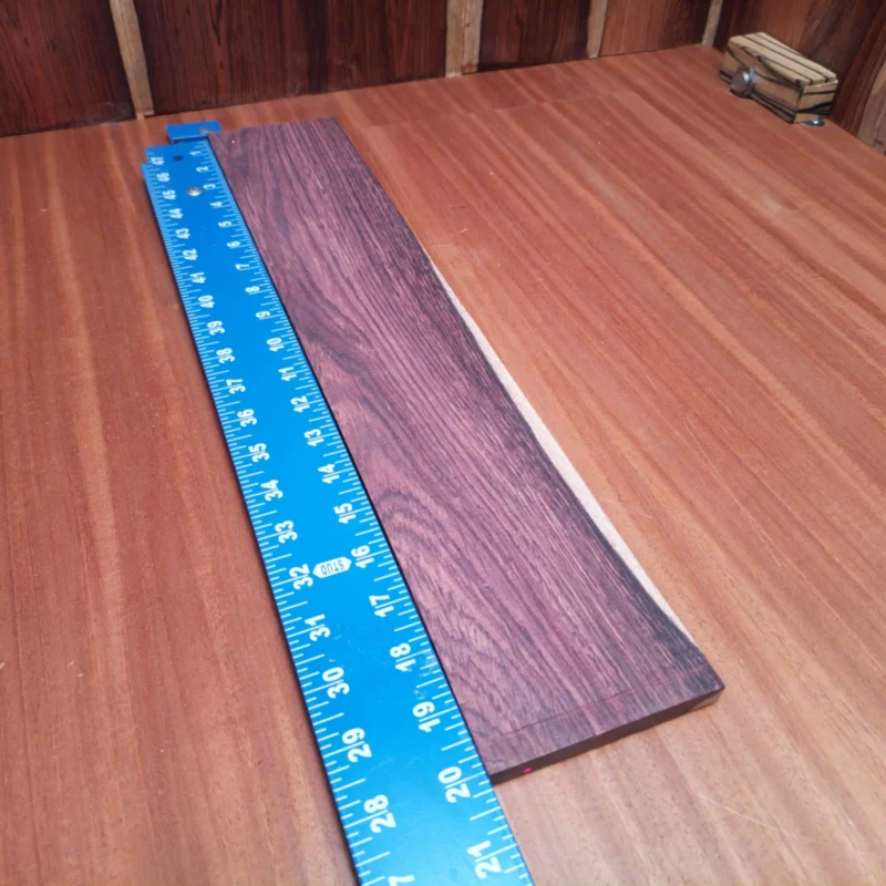 Discover the superb tonal qualities of this Honduran Rosewood blank. Perfect for luthiers, its unique rift sawn grain enhances sound projection and offers stunning aesthetics. With unparalleled durability and a smooth finish, this wood will inspire your next acoustic project. Perfectly sized for various applications, it’s a must-have for serious builders looking to elevate their craft. It is a Honduran Rosewood Acoustic Rift Sawn fingerboard blank with dimensions of 20.0 x 3.7 x 0.4 inches.