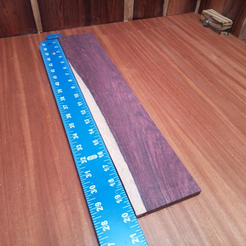 Discover the superb tonal qualities of this Honduran Rosewood blank. Perfect for luthiers, its unique rift sawn grain enhances sound projection and offers stunning aesthetics. With unparalleled durability and a smooth finish, this wood will inspire your next acoustic project. Perfectly sized for various applications, it’s a must-have for serious builders looking to elevate their craft. It is a Honduran Rosewood Acoustic Rift Sawn fingerboard blank with dimensions of 20.0 x 3.7 x 0.4 inches.