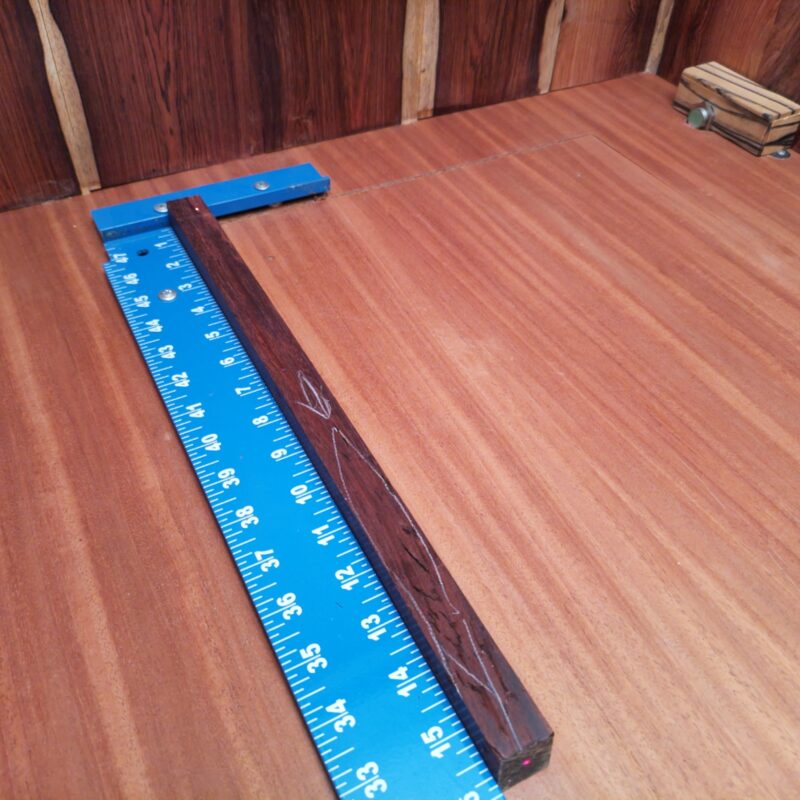 Honduran Rosewood brings sophistication to your life! Whether you opt for luxury drawer pulls or custom cutting boards, your home will exude elegance. Handcrafted cocktail stirrers add a dash of style, while bespoke game pieces keep family night exciting! And don't forget to adorn your walls with wooden picture frames that showcase your best moments or a sculptural desk ornament that says, 'look at me!' This piece of Honduran Rosewood measures 0.9 inches by 0.9 inches by 15.8 inches, offering a high-quality option for a variety of woodworking projects.