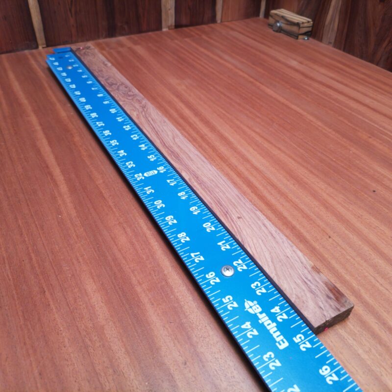 Dimensional Lumber 127 Transform your Honduran Rosewood into a stunning pencil holder or a custom drawer pull. Why stop there? Why not craft an elegant picture frame or a luxurious wine bottle coaster? With such versatile dimensions, you can create anything from a unique garden marker to a handmade incense holder. Your wood won't just sit there; it'll shine like a crafted superstar! This piece of Honduran Rosewood measures 0.5 inches by 1.4 inches by 24.7 inches, offering a high-quality option for a variety of woodworking projects.