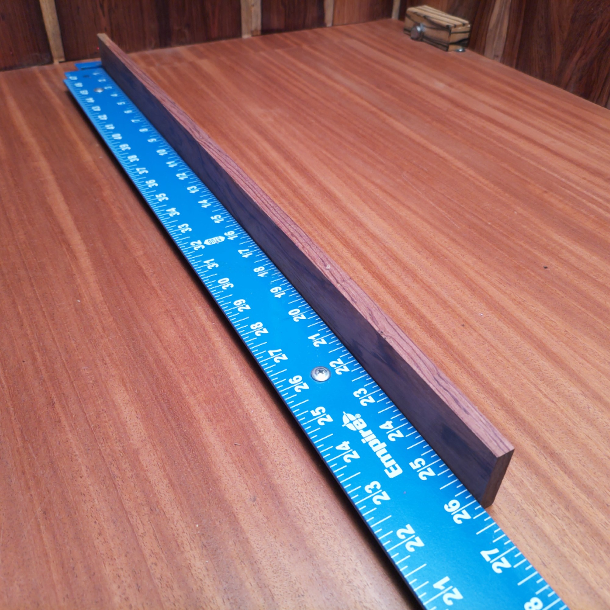Honduran Rosewood 0.3" X 1.6" X 26.0" Wood Blank for Woodworking Projects - HRDL001129 4 With a piece of breathtaking Honduran Rosewood, go wild creating stunning guitar fretboards and elegant picture frames! Channel your inner artisan to craft luxurious knife handles or luxurious coasters, keeping spirits high while sipping beverages. Plus, let’s not forget about the stylish drawer pulls that'll make your furniture the talk of the town! This piece of Honduran Rosewood measures 0.3 inches by 1.6 inches by 26.0 inches, offering a high-quality option for a variety of woodworking projects.