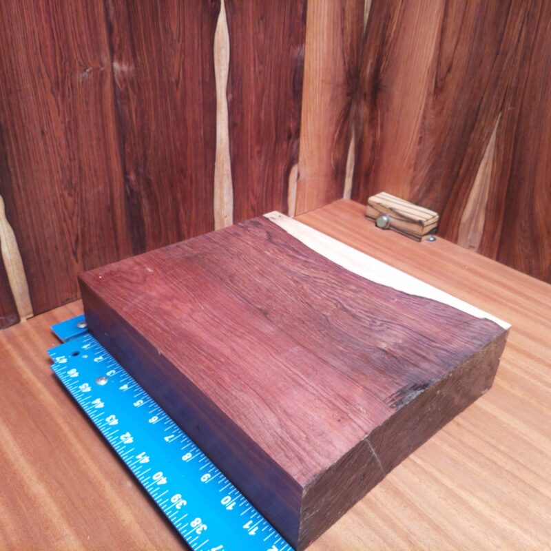Imagine the elegance of a custom cutting board or the charm of an artisan knife handle made from Honduran Rosewood! You could transform that wood into luxurious picture frames and unique coasters that are sure to spark joy. Whether it’s crafting stunning musical instrument components or chic plant holders, this wood is perfect for any creative endeavor, because who wouldn’t want to twirl around with a high-end wine rack? This piece of Honduran Rosewood measures 2.9 inches by 9.9 inches by 12.0 inches, offering a high-quality option for a variety of woodworking projects.