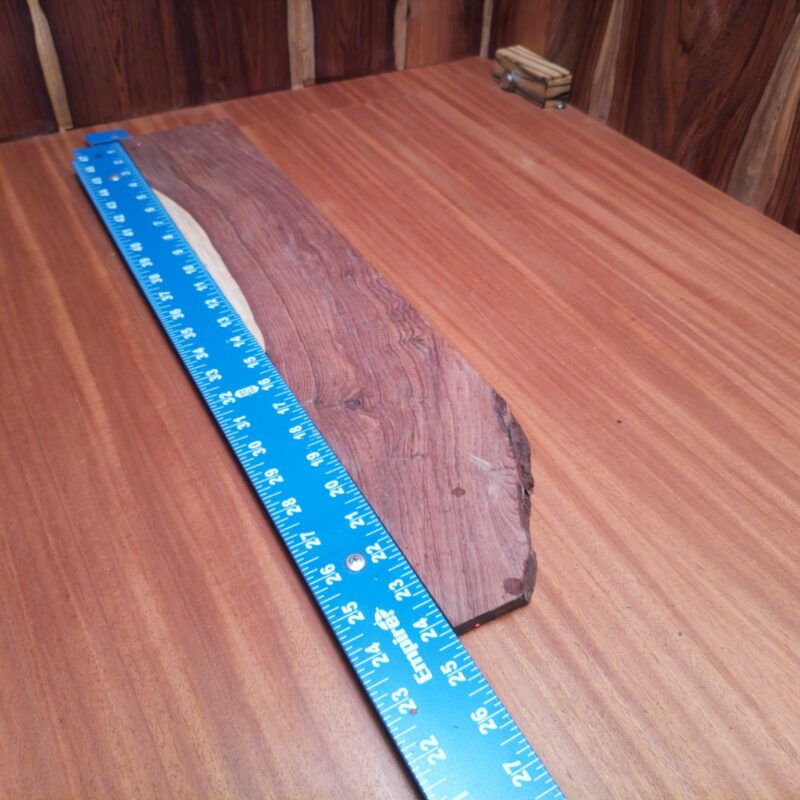 This Honduran Rosewood has potentials like custom drawer fronts that’ll make you swoon! Fancy coasters perfect for your iced tea can’t be overlooked, paired with bespoke candle holders and elegant picture frames. Picture it adorning your home – trust me, your guests will want to steal them (but we won’t tell). This piece of Honduran Rosewood measures 0.3 inches by 4.4 inches by 24.0 inches, offering a high-quality option for a variety of woodworking projects.