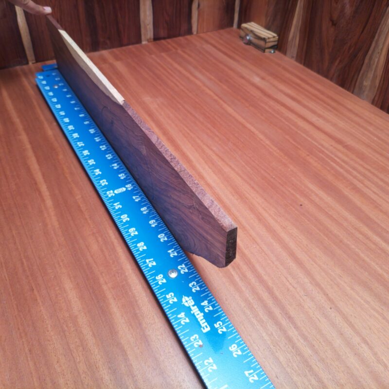 This Honduran Rosewood has potentials like custom drawer fronts that’ll make you swoon! Fancy coasters perfect for your iced tea can’t be overlooked, paired with bespoke candle holders and elegant picture frames. Picture it adorning your home – trust me, your guests will want to steal them (but we won’t tell). This piece of Honduran Rosewood measures 0.3 inches by 4.4 inches by 24.0 inches, offering a high-quality option for a variety of woodworking projects.