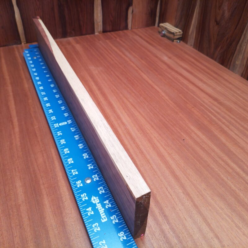 Honduran Rosewood 0.7" X 3.9" X 26.2" Wood Blank for Woodworking Projects - HRDL001197 5 If you're looking for versatility, you've hit the jackpot! From a custom guitar neck to a luxurious cutting board, this piece of wood can transform into almost anything. Imagine elegant coasters, a hand-carved walking stick, or a decorative candle holder gracing your space—now that's creativity! Talk about a wood that can do it all, right? This piece of Honduran Rosewood measures 0.7 inches by 3.9 inches by 26.2 inches, offering a high-quality option for a variety of woodworking projects.