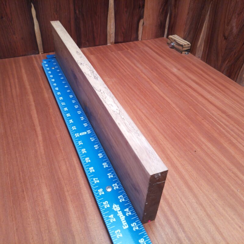 With the exquisite Honduran Rosewood at your disposal, you can craft stunning drawer fronts, elegant coasters, and even a bespoke tablet stand that leaves your friends in awe. Whether it's crafting unique bookends or an artistic lamp base for that special corner, the possibilities are as endless as your creativity. So, get ready to turn that piece of wood into impressive treasures! This piece of Honduran Rosewood measures 0.9 inches by 4.9 inches by 24.8 inches, offering a high-quality option for a variety of woodworking projects.