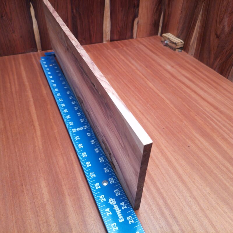 With Honduran Rosewood, your design game is on point! Craft elegant drawer fronts, stylish coasters, and artful photo frames that can turn any dull room into a gallery. As you conjure up unique tablet stands and eye-catching sculptures, remember: the only limit is your imagination! This piece of Honduran Rosewood measures 0.4 inches by 7.2 inches by 24.6 inches, offering a high-quality option for a variety of woodworking projects.