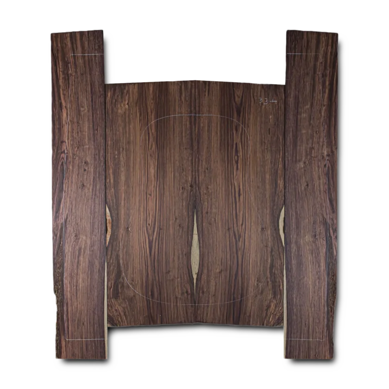 Honduran Rosewood Acoustic Guitar Back and Sides Dreadnought (DT) Set - HRDT000146