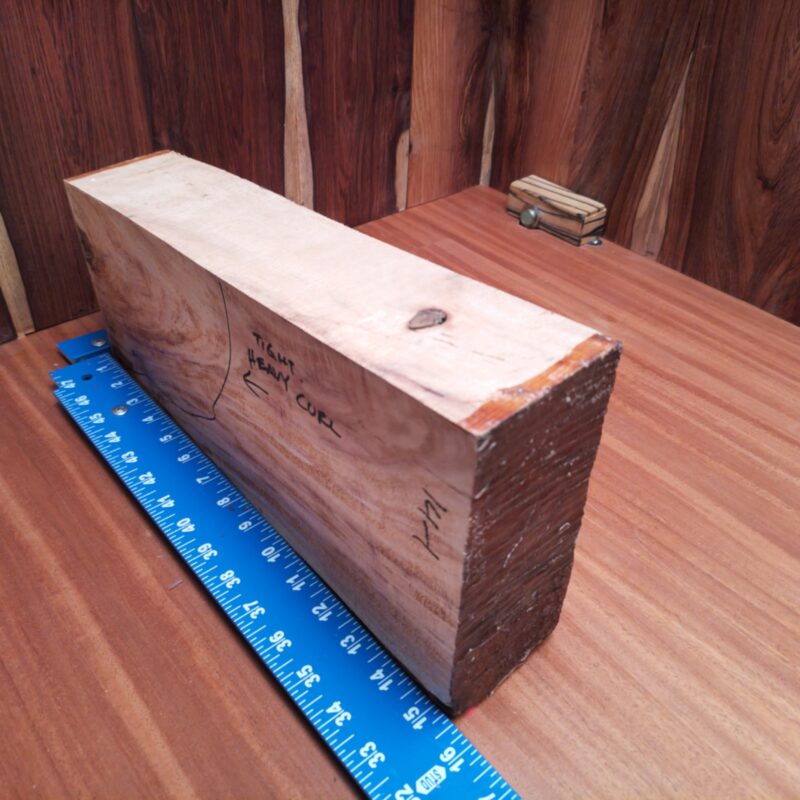 Koa 3.2" X 5.8" X 15.1" Wood Blank for Woodworking Projects - KODL001141 5 Transform imagination into reality with Koa G1! Design luxurious knife handles, create bespoke picture frames, or conjure exclusive chess pieces. Whether you’re crafting artistic wall sculptures or creating stylish bookends, this wood brings your wildest craft dreams to life. Just don't forget to leaf it alone for some jokes! This piece of Koa measures 3.2 inches by 5.8 inches by 15.1 inches, offering a high-quality option for a variety of woodworking projects.