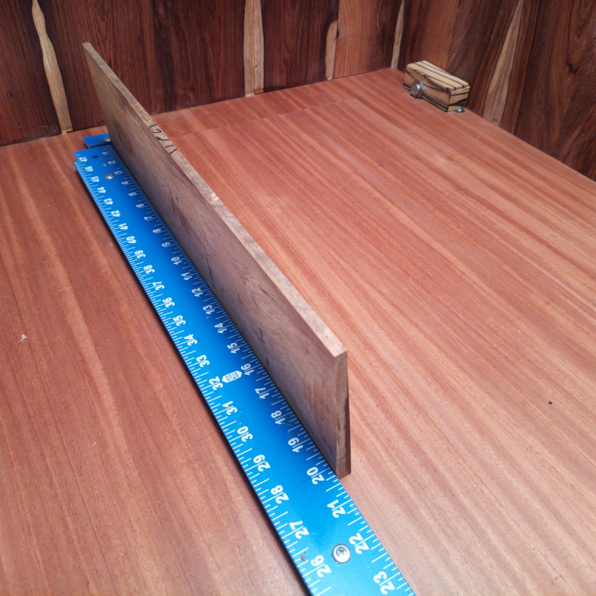 Mexican Cocobolo 0.2" X 4.9" X 19.9" Wood Blank for Woodworking Projects - MCDL001167 4 Introducing a stunning piece of Mexican Cocobolo G3, the Swiss Army knife of wood! From custom guitar necks that can serenade, elegant wine stoppers to make your booze feel fancy, to chic picture frames that showcase your favorite moments. This wood is the secret ingredient for high-end craft that makes every project sing with style! This piece of Mexican Cocobolo measures 0.2 inches by 4.9 inches by 19.9 inches, offering a high-quality option for a variety of woodworking projects.