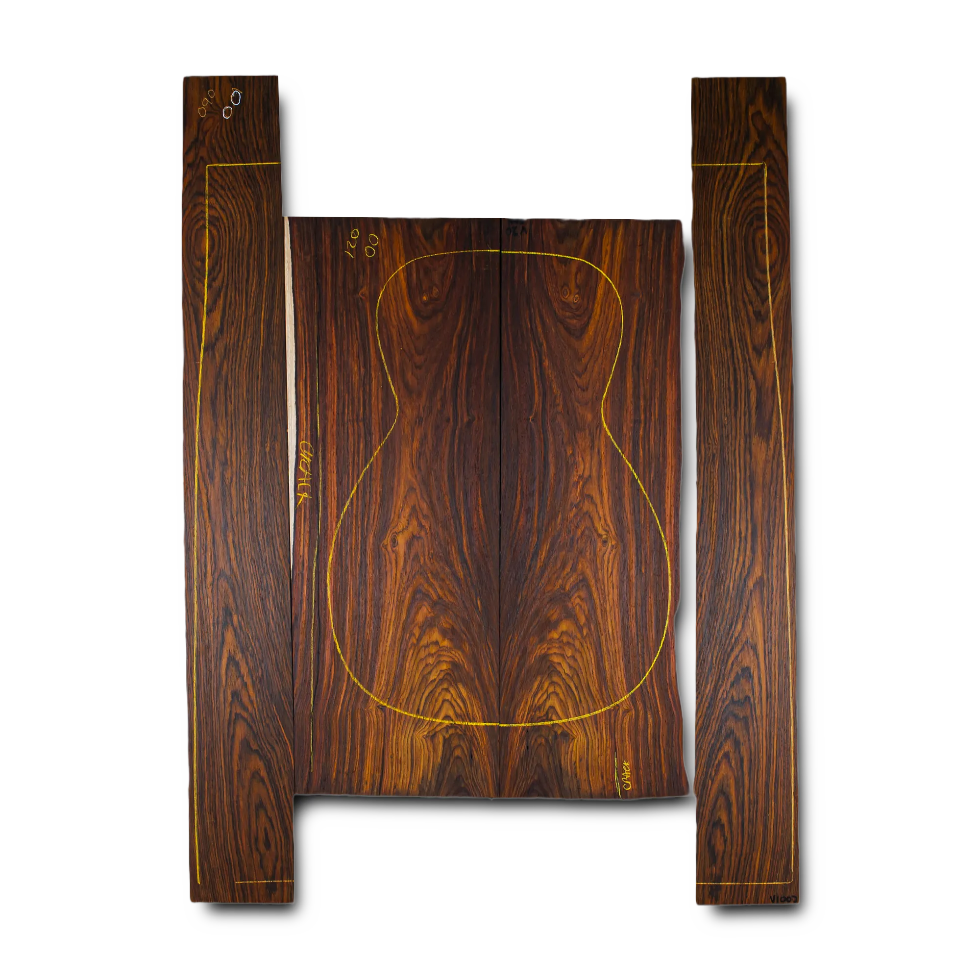 Mexican Cocobolo Acoustic Guitar Back and Sides Grand Concert (OO) Set - MCOO000632 1 Mexican Cocobolo Acoustic Guitar Back and Sides Grand Concert (OO) Set - MCOO000632