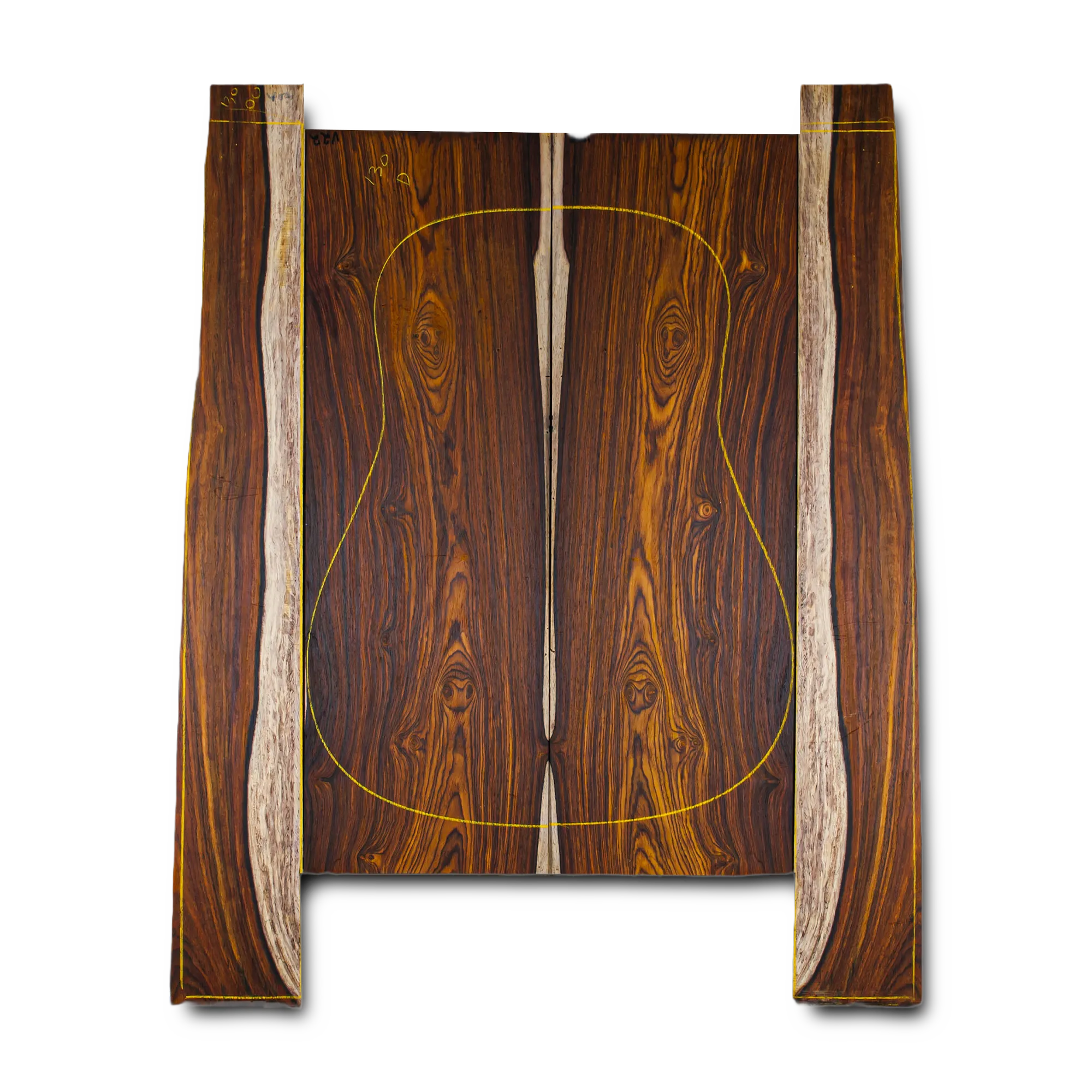 Mexican Cocobolo Acoustic Guitar Back and Sides Grand Concert (OO) Set - MCOO000638 1 Mexican Cocobolo Acoustic Guitar Back and Sides Grand Concert (OO) Set - MCOO000638