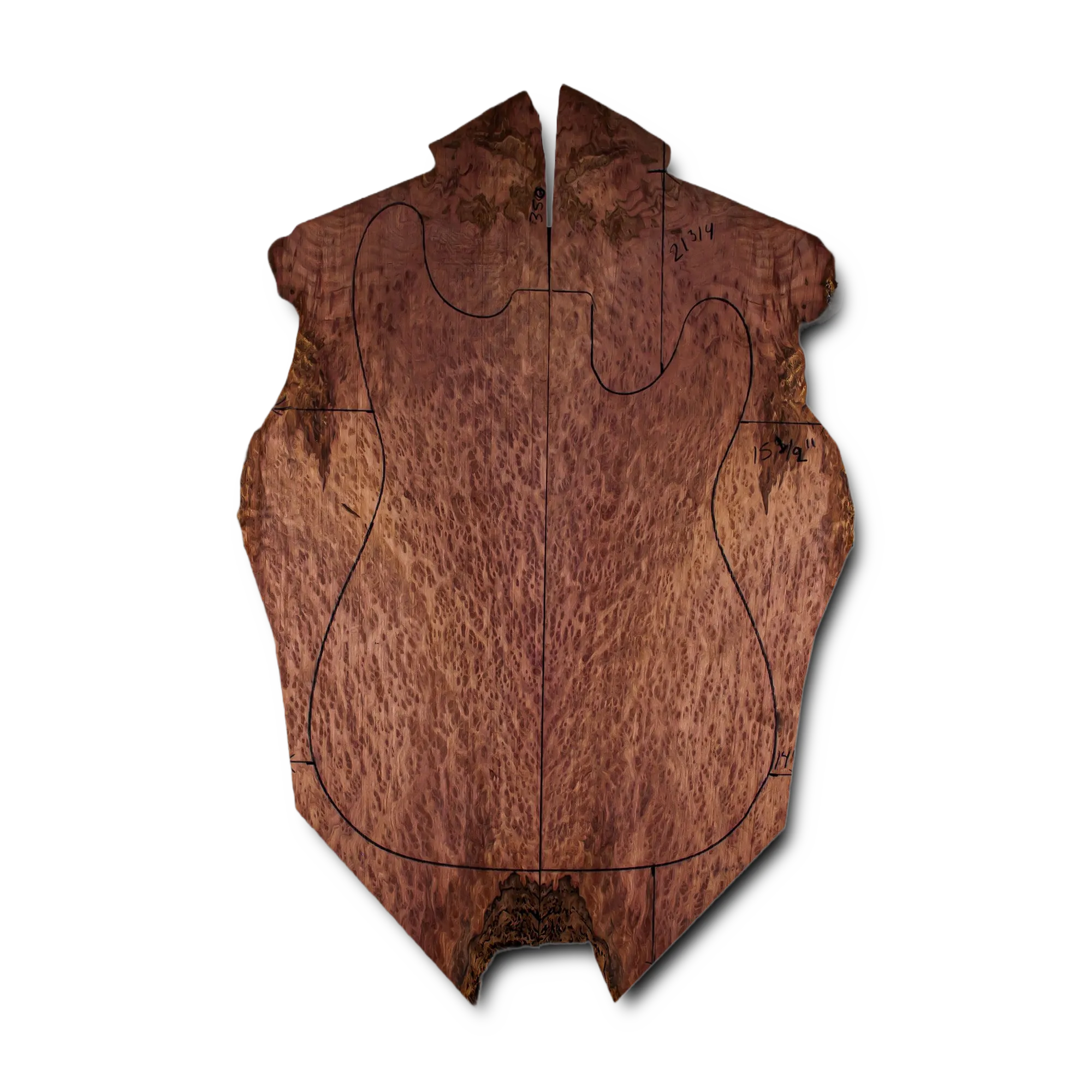 Redwood Burl Electric Guitar Drop Top Stratocaster (ES) Set - RBES000651 1 Redwood Burl Electric Guitar Drop Top Stratocaster (ES) Set - RBES000651