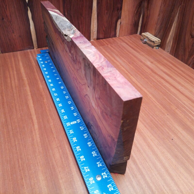 From stunning custom guitar necks to elegant candle holders, the Siamese Rosewood G1 transforms into luxurious creations. Imagine a stylish wall clock that makes time seem more precious or a unique jewelry box that holds your secrets. With a touch of high-end craftsmanship, you’ll find that this wood can elevate everything from your serving tray to your dog bowl stand – who knew your pup could eat in luxury? This piece of Siamese Rosewood measures 0.8 inches by 7.7 inches by 22.2 inches, offering a high-quality option for a variety of woodworking projects.
